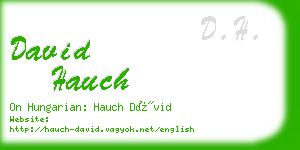 david hauch business card